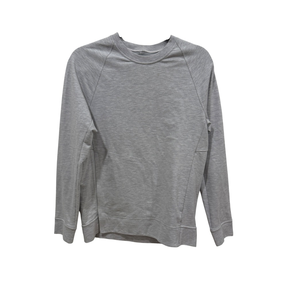 Lululemon City Sweat Crewneck Pullover Heathered Gray Side Zip Mens XS